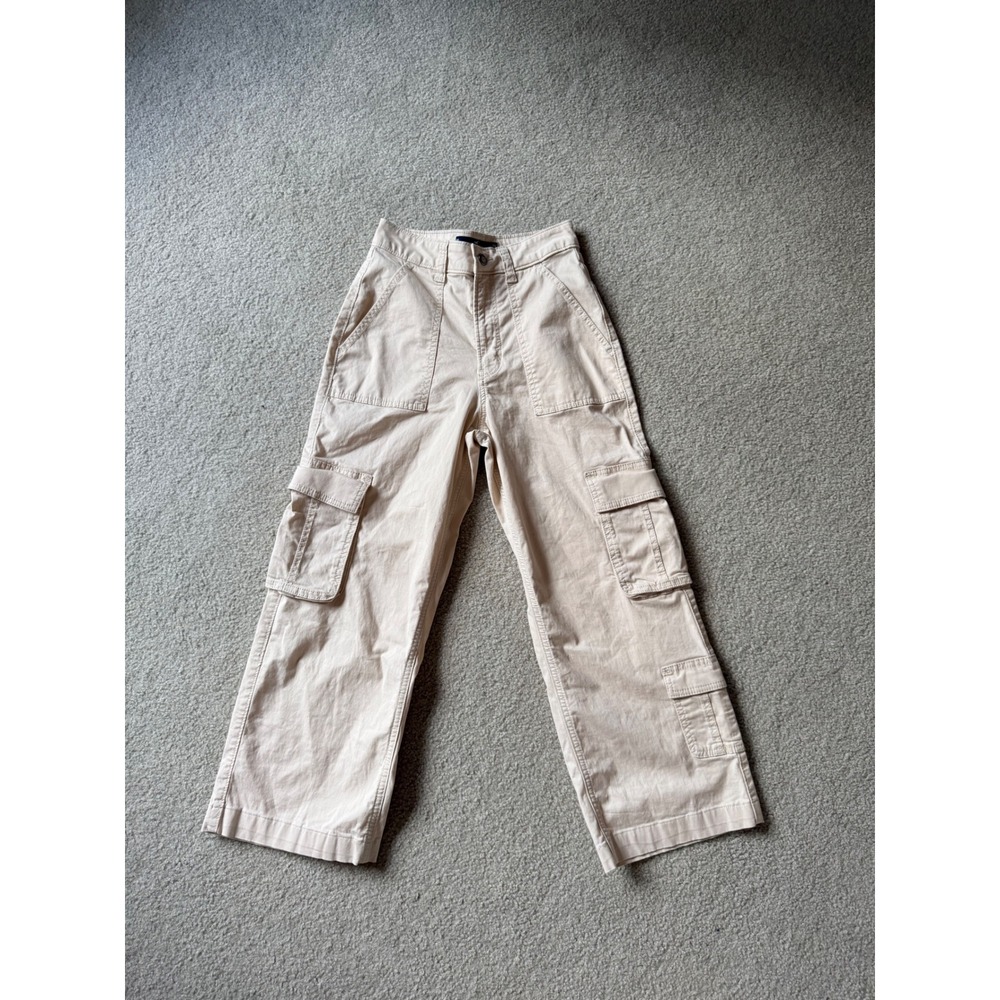 Hollister Ultra High-Rise Baggy Cargo Pants  Khaki Women's 25R Wide Leg Utility
